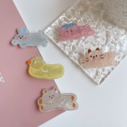 现货供应新款韩国卡通动物发夹网红童趣可爱少女一字夹侧边夹刘海夹发卡